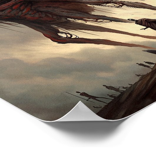 Poster Alien géant Marche Science Fiction Horreur Art (Coin)