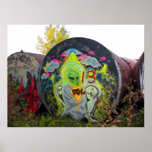 Poster Alien Graffiti
