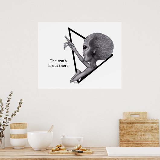 Poster Alien gris, la vérité est là (Cuisine)