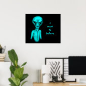 Poster Alien, je veux croire (Bureau à domicile)