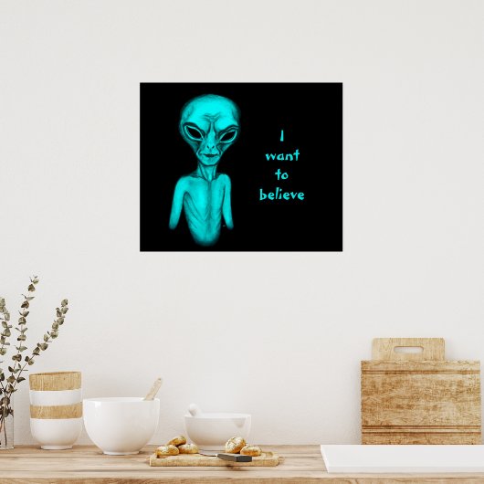 Poster Alien, je veux croire (Cuisine)