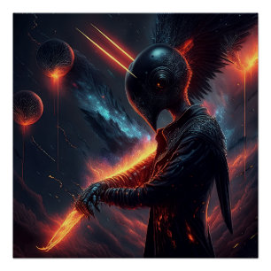 Poster Alien manipulant le faisceau d'incendie