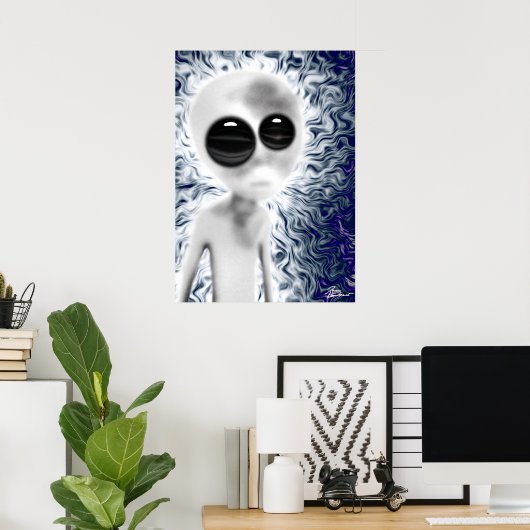 Poster Alien mignon (Bureau à domicile)