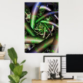 Poster Alien | Multicolor Fractal Art (Bureau à domicile)
