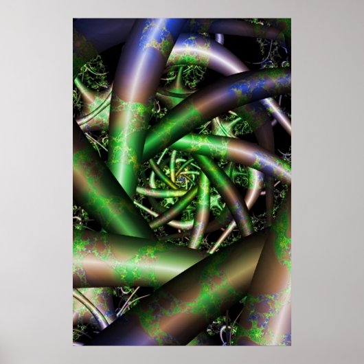 Poster Alien | Multicolor Fractal Art (Devant)