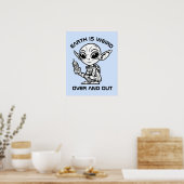 Poster Alien Noir et Blanc (Cuisine)