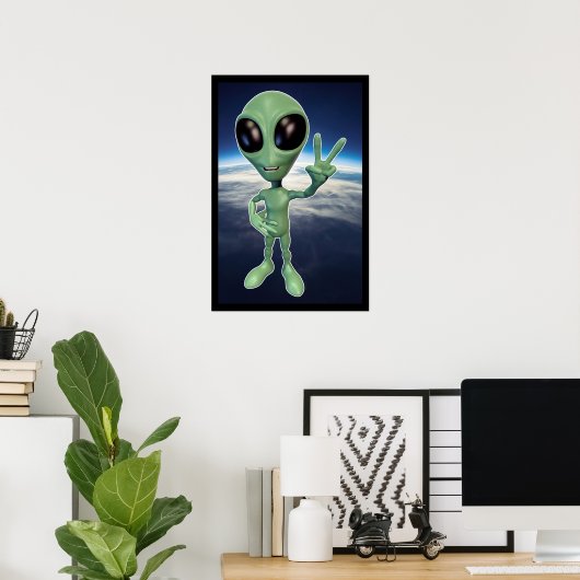 Poster Alien - Panneau Peace V (Bureau à domicile)