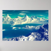 Poster Alien Planet - 3D ed Computer Artwork. Rochers et (Devant)