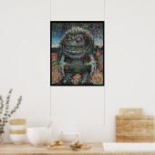 Poster Alien poilu Deep Dream (Cuisine)
