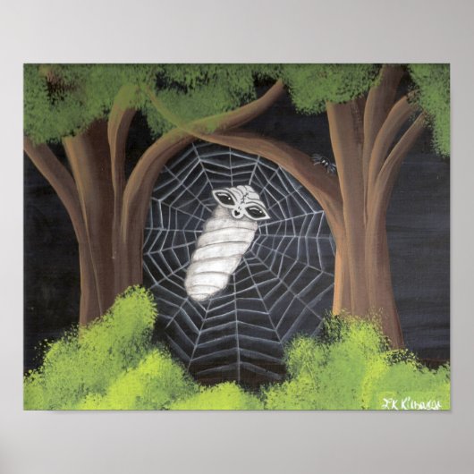 Poster Alien pris dans un Web araignée (Devant)