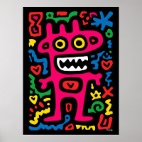 Alien Rose Funky – Art Pop Néo-Art Moustique Étran