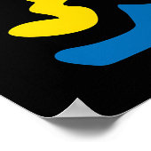 Poster Alien rose funky - Neon Pop Art Monstre Quirky (Coin)