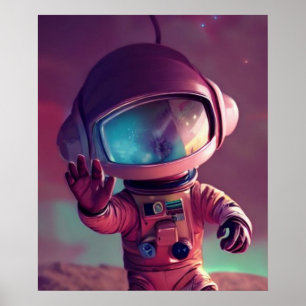 Poster Alien rose minuscule