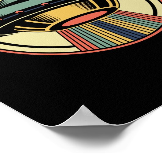 Poster Alien UFO rétro (Coin)