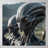 Poster Aliens gris (Devant)