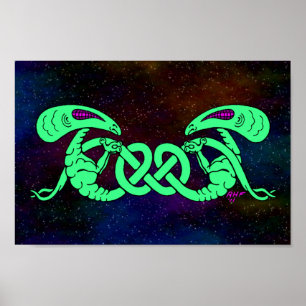 Poster Aliens liés (Aliens et noeud celtique)