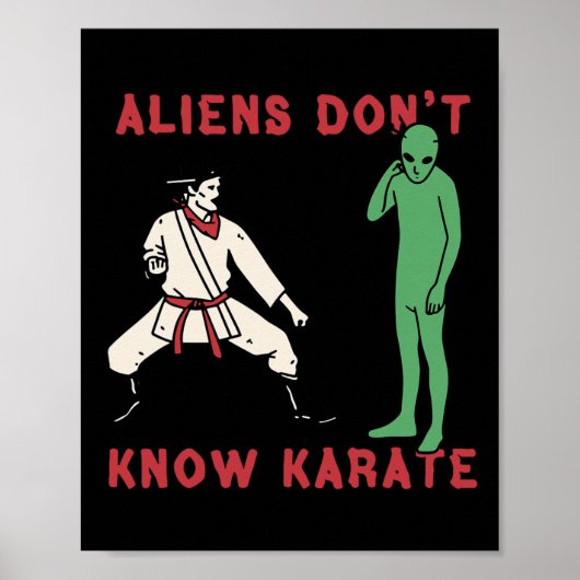 Poster Aliens ne connaissent pas Karate 4 (Devant)