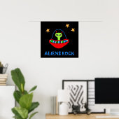 Poster aliens, OK ! (Bureau à domicile)
