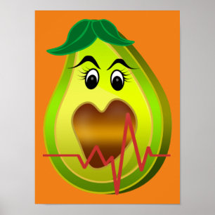 Poster aliment ami du cœur d'avocat