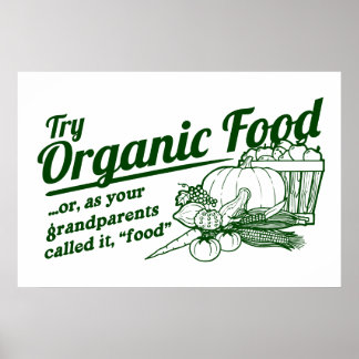 Poster Alimentation biologique - vos grands-parents l'ont