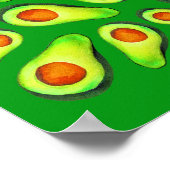 Poster Alimentation de fruits de santé vert Avocado (Coin)