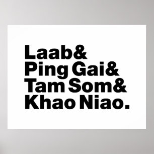 Poster Alimentation de la rue laotienne