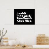 Poster Alimentation de la rue laotienne (Cuisine)