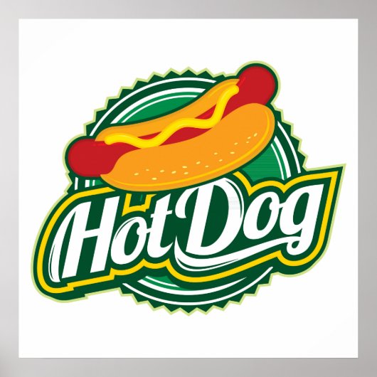 Poster Alimentation des vendeurs de hot-dog cool (Devant)
