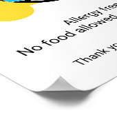 Poster Alimentation Libre Bus Allergie Zone de sécurité (Coin)