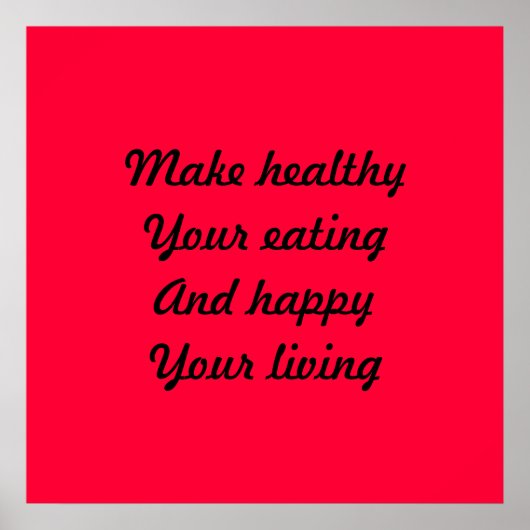 Poster Alimentation saine (Devant)