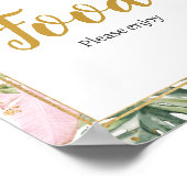 Poster Alimentation tropicale florale Aloha (Coin)