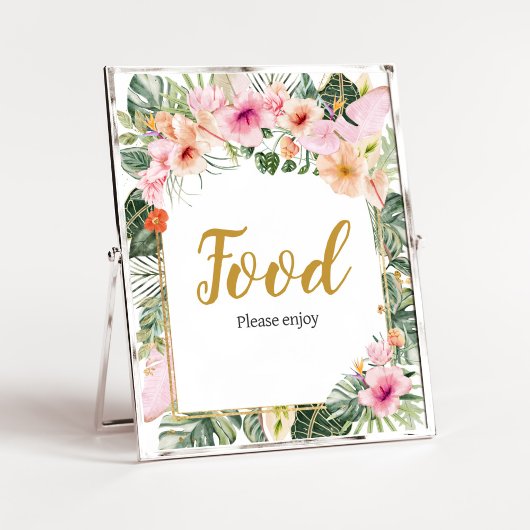 Poster Alimentation tropicale florale Aloha