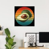 Poster Alimentation végétarienne aux fruits d'avocat vint (Bureau à domicile)