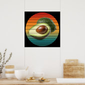 Poster Alimentation végétarienne aux fruits d'avocat vint (Cuisine)