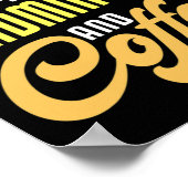 Poster Alimenté Par Badminton Et Café Drôle Badminton Pla (Coin)