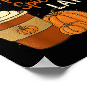 Poster Alimenté Par Citrouille Spice Latte Happy Fall Yal (Coin)