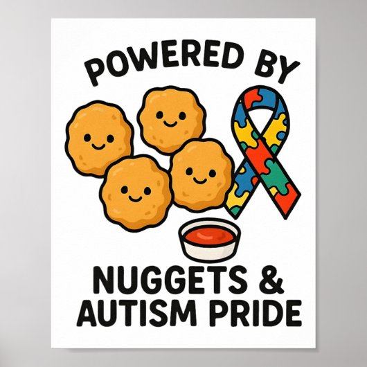 Poster Alimenté par des nuggets de poulet et fierté de l' (Devant)