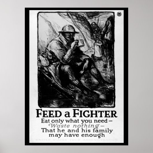 Poster Alimenter un chasseur/ne manger que ce que vous_Wa (Devant)