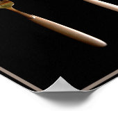 Poster Aliments à la fourche (Noir) Photo Imprimer l'affi (Coin)