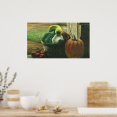 Poster Aliments Anciens, Courges d'Hiver, Citrouille et P (Cuisine)