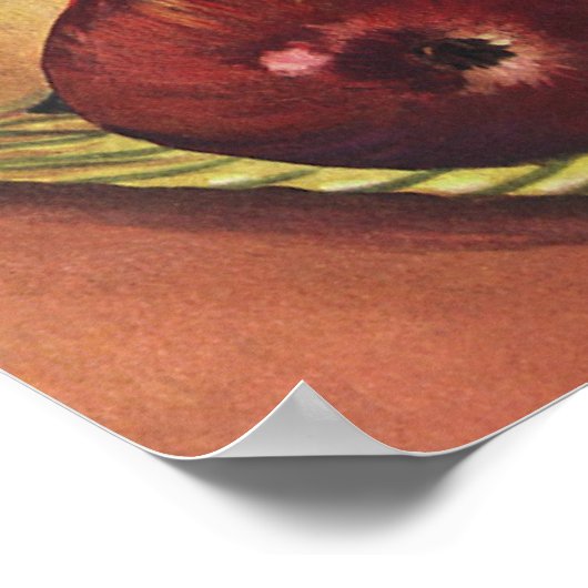 Poster Aliments Biologiques, Légumes de Jardin, Fleurs en (Coin)