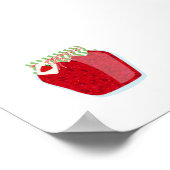 Poster Aliments de canne - Confiture de fraises (Coin)