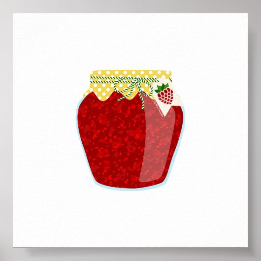 Poster Aliments de canne - Confiture de framboise (Devant)