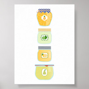 Poster Aliments de canne - Confitures mixtes