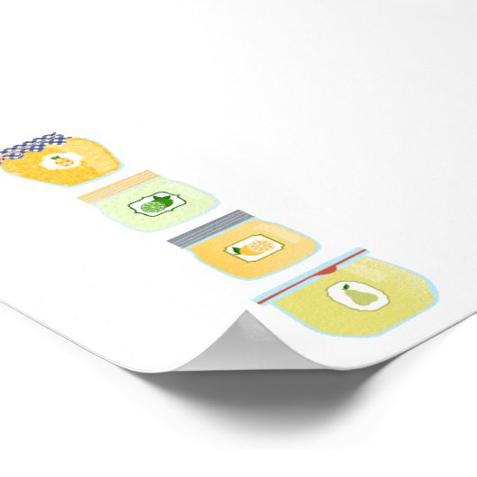 Poster Aliments de canne - Confitures mixtes (Coin)