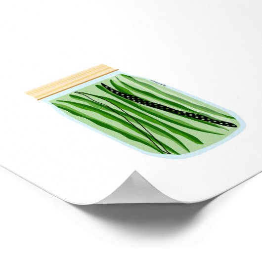 Poster Aliments de canne - haricots verts (Coin)