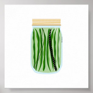 Poster Aliments de canne - haricots verts