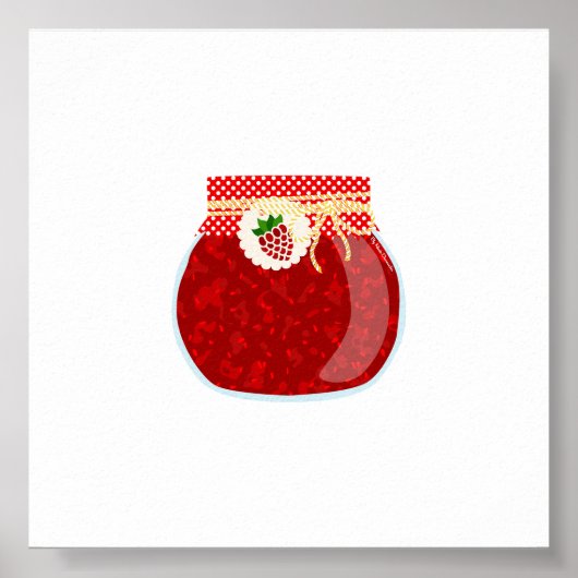 Poster Aliments de canne - Petite confiture de framboise (Devant)