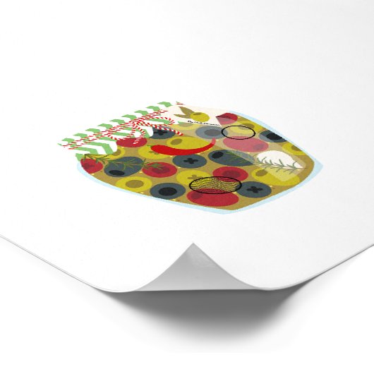 Poster Aliments en canne - Oliviers (Coin)