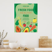 Poster Aliments frais, Restauration saine Restaurant Menu (Cuisine)